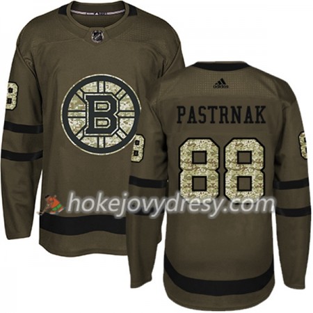 Pánské Hokejový Dres Boston Bruins David Pastrnak 88 Adidas 2017-2018 Camo Zelená Authentic